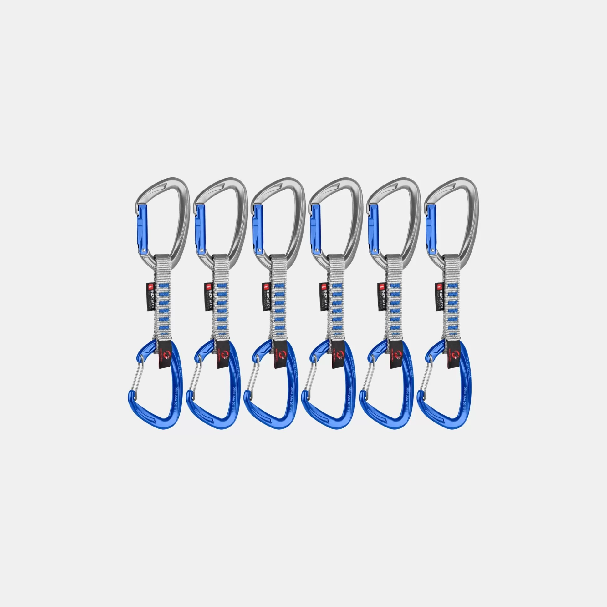 Mammut Crag Keylock Wire 10 Cm Indicator 6-Pack Quickdraws- Climbing Equipment