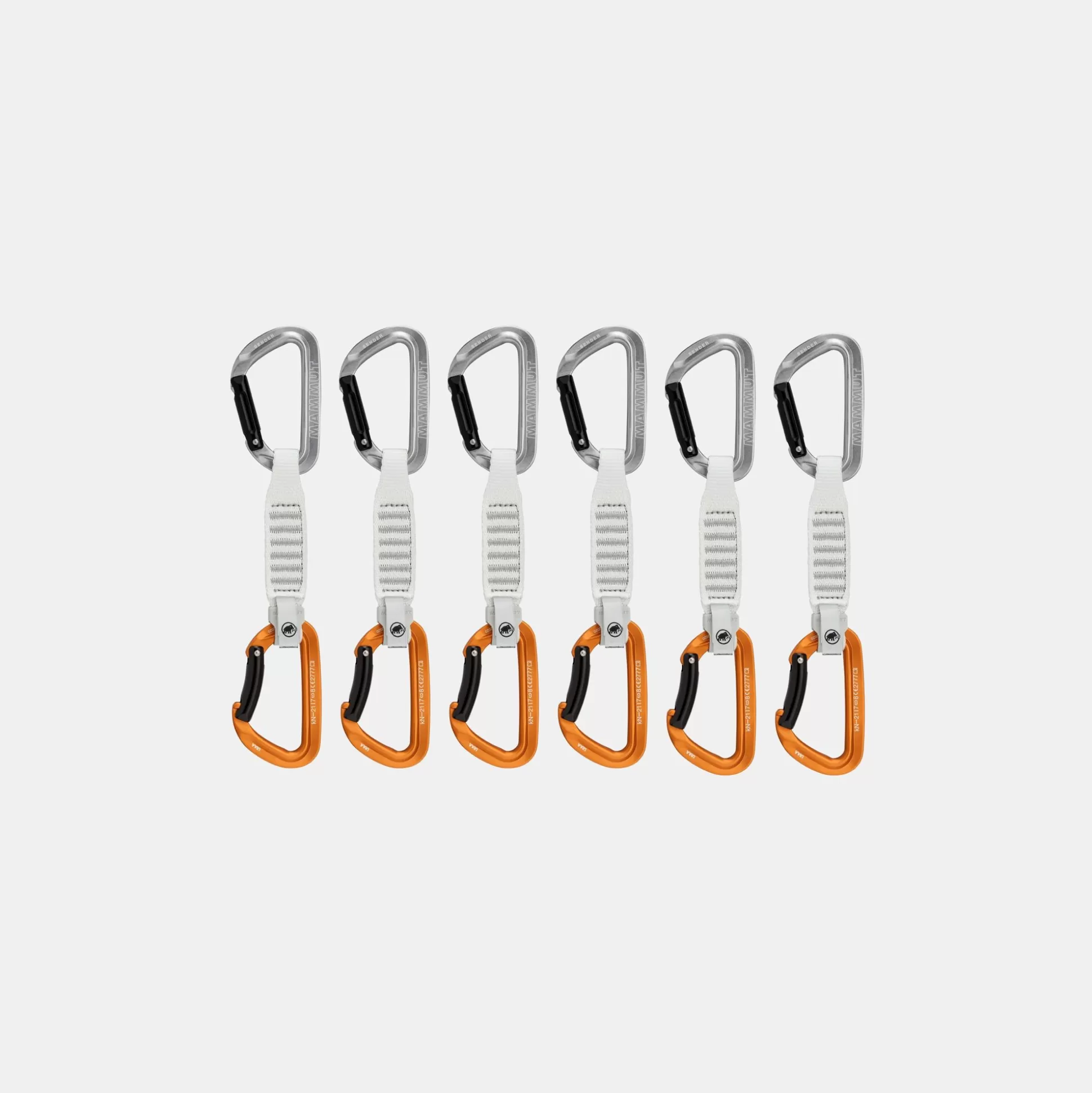 Mammut Sender Keylock 12 Cm 6-Pack Quickdraws- Climbing Equipment